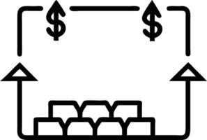 Border Frame with Safe Boxes and Profit Arrows vector