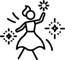 Dancer in a Glowing Abstract Aura vector