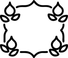 Diwali diya and Ganesha motif border frame with copy space representing spiritual blessings and cultural heritage vector