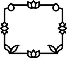 Diwali diya and lotus motif border frame with copy space representing purity and cultural beauty vector