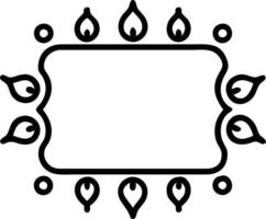 Diwali diya and peacock feather border frame with copy space symbolizing elegance and cultural richness vector