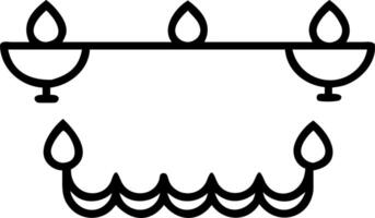 Diwali diya and toran border frame with copy space symbolizing cultural unity and festive spirit vector