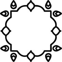 Diwali lantern and mandala pattern border frame with copy space capturing cultural richness and festive creativity vector