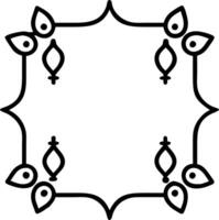 Diwali lanterns and floating peacock feathers border frame with festive wording providing luxurious copy space in the center vector