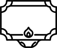 Diya Lamp and Rangoli Border with Copy Space vector