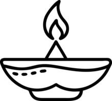 Diwali thali with floating diya and lantern isolated on white background vector