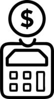 Floating Calculator and Dollar Sign vector