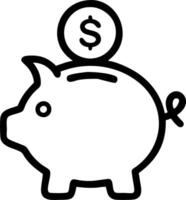 Floating Piggy Bank with Coin Insertion vector