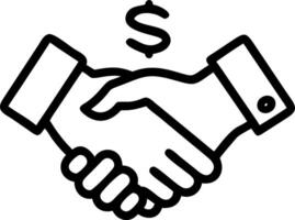 Glossy Background with Business Handshake and Payment Icons vector