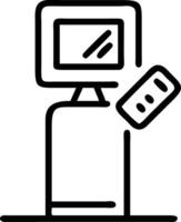 Glossy Checkout Station with Coupon Integration vector