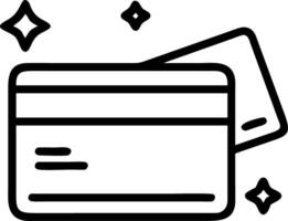 Glossy Credit Card with Floating Retail and Business Symbols vector