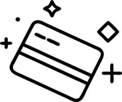 Glossy Credit Card with Business and Retail Icons vector