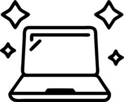 Glossy Laptop with Floating Business and Coupon Symbols vector