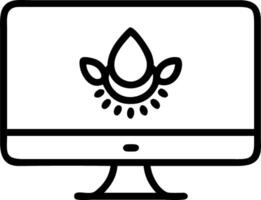 Glossy desktop monitor with holographic financial dashboards and currency symbols vector