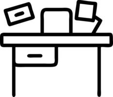 Glossy Office Desk with Business Tools vector