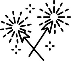 Glossy Rangoli and Sparklers Night Background vector