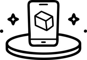 Glossy Smartphone with Retail Icons vector