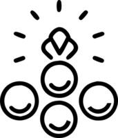 Glowing Abstract Coins in Digital Space vector