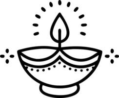 Glowing abstract Diwali diya with intricate light patterns capturing the cultural essence and festivity for banners vector