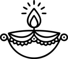 Glowing digital Diwali lamp with intricate patterns representing the cultural richness and festivity for a vibrant banner vector