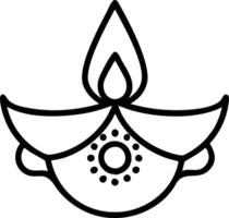 Glowing digital mandala with Diwali lamp at the center symbolizing cultural richness and festivity for a Diwali banner vector