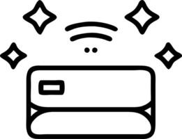 Holographic Credit Card with Demand Icons vector