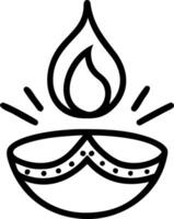 Isolated Abstract Rangoli and Flame vector