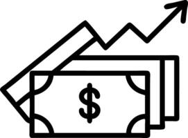 Isolated Dollar Bills and Profit Arrows vector