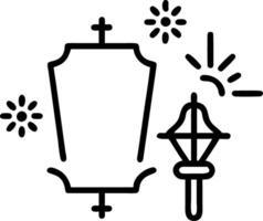 Lantern and Sparkler Border with Copy Space vector