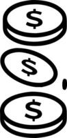 Levitating Coin Stack with Payment Icons vector