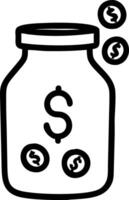 Levitating Savings Jar and Money vector