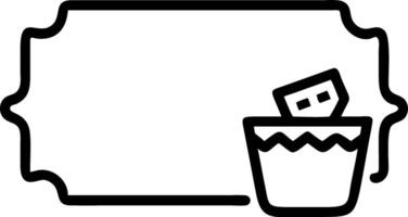 Minimalist Border Frame with Shopping Basket and Coupon Ticket vector