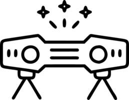 Projector with Bhai Dooj floating icon vector