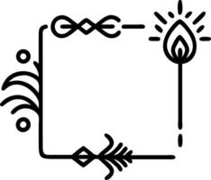 Peacock Feather and Sparkler Lines Border vector