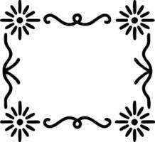 Rangoli and Sparkler Wave Border with Copy Space vector