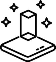 Smartphone with Festive Holographic Icons vector