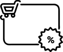 Stylish Border Frame with Shopping Cart and Discount Badge vector