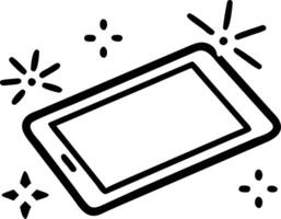 Tablet with Sparklers and Rangoli Design vector