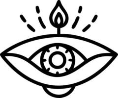 Zoom in of Bhai Dooj diya reflection in eyes vector