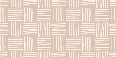 Trendy aesthetic abstract seamless pattern with geometric print. Minimalistic Organic brush stroke, ink texture. Simple design for wallpaper, textile, wrapping, packing, fabric, branding, decoration vector