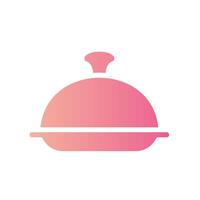 tray Flat Gradient Icon White Background vector