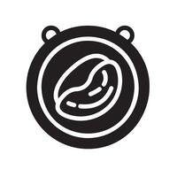 sign Glyph Icon White Background vector