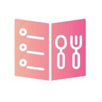 menu Flat Gradient Icon White Background vector