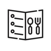 menu Line Icon White Background vector