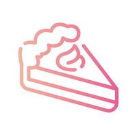cake Line Gradient Icon White Background vector