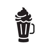 ice cream Glyph Icon White Background vector