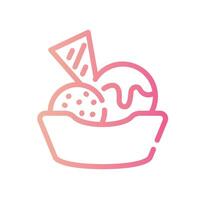 ice cream Line Gradient Icon White Background vector