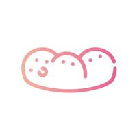 bread Line Gradient Icon White Background vector