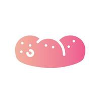 bread Flat Gradient Icon White Background vector