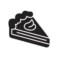 cake Glyph Icon White Background vector